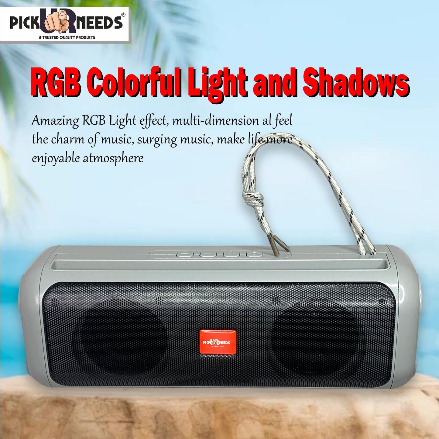 Pick Ur Needs Rechargable Portable Wireless 10W Bluetooth Speaker with 2 Soundbar &USB Support 10 W Bluetooth Soundbar (Black, 5.2.4 Channel)