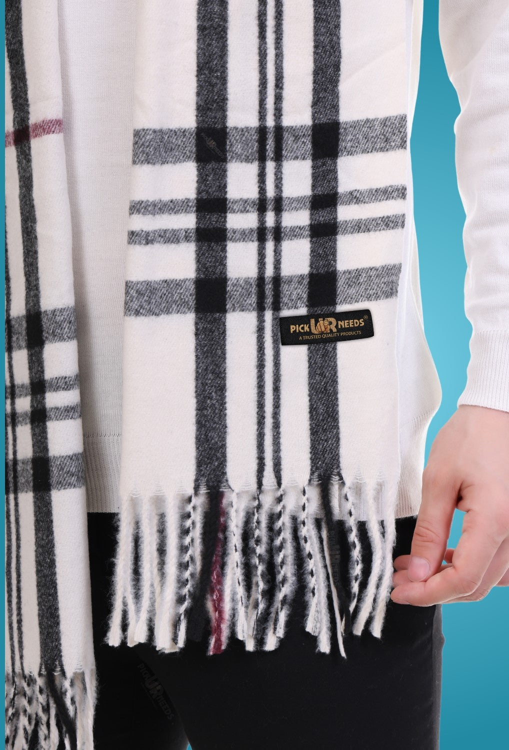 Pick Ur Needs Stylish Men’s Muffler – Warm, Soft & Trendy Winter Accessory