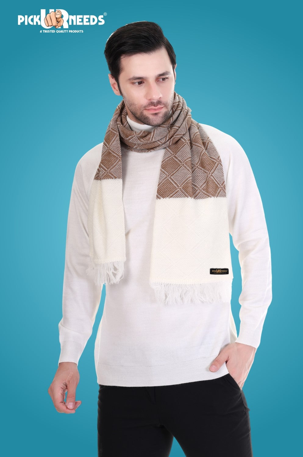 Pick Ur Needs Stylish Men’s Muffler – Warm, Soft & Trendy Winter Accessory
