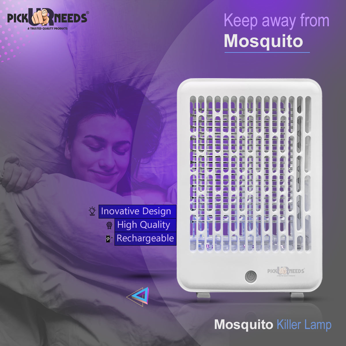 Pick Ur Needs Rechargeable Mosquito Killer Lamp Racket/Bat/Fly Swatter USB Charging Insect Killer