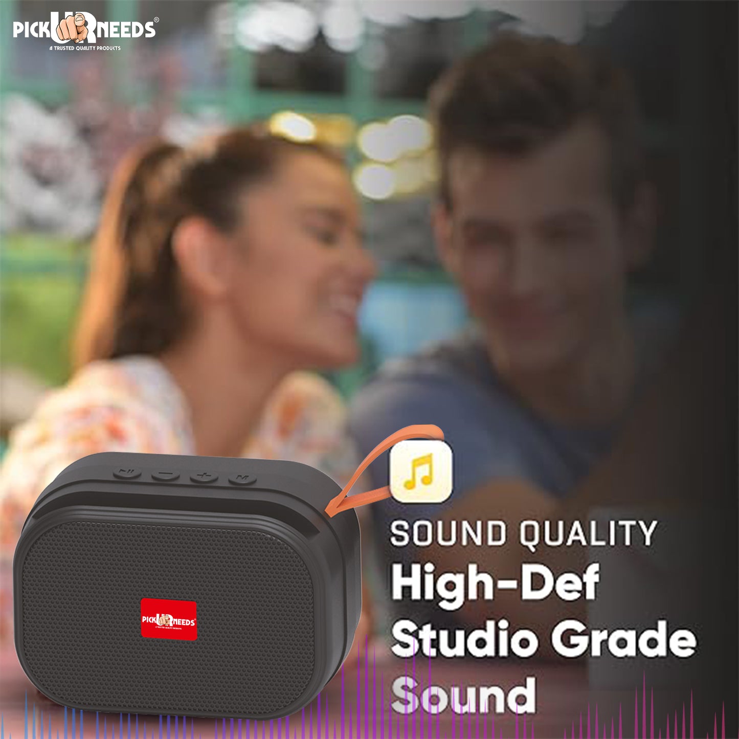 Pick Ur Needs Wireless 2 Side Loud Speaker With USB / TF Card Support 5 W Bluetooth Speaker (Blue, 5.0 Channel)