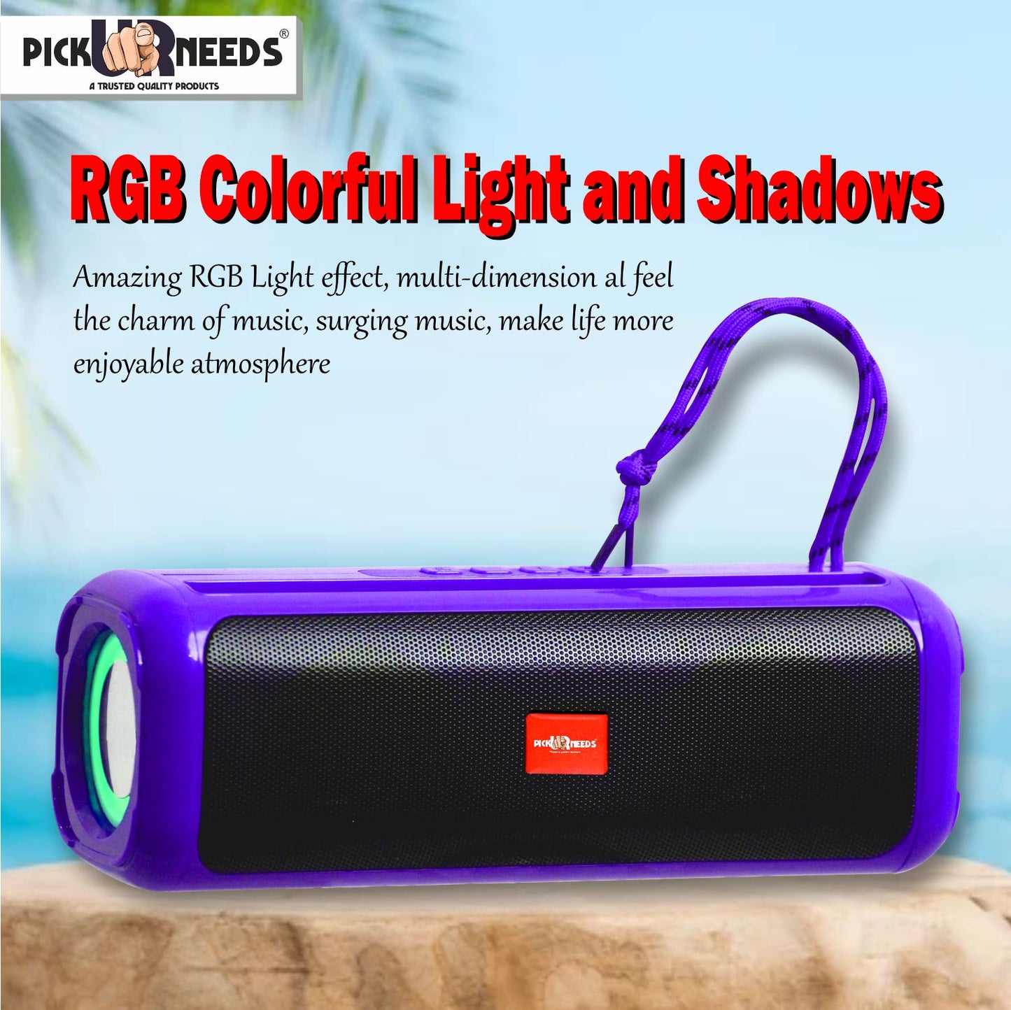 Pick Ur Needs Rechargable Portable Wireless 10W Bluetooth Speaker with 2 Soundbar &USB Support 10 W Bluetooth Soundbar (Black, 5.2.4 Channel)