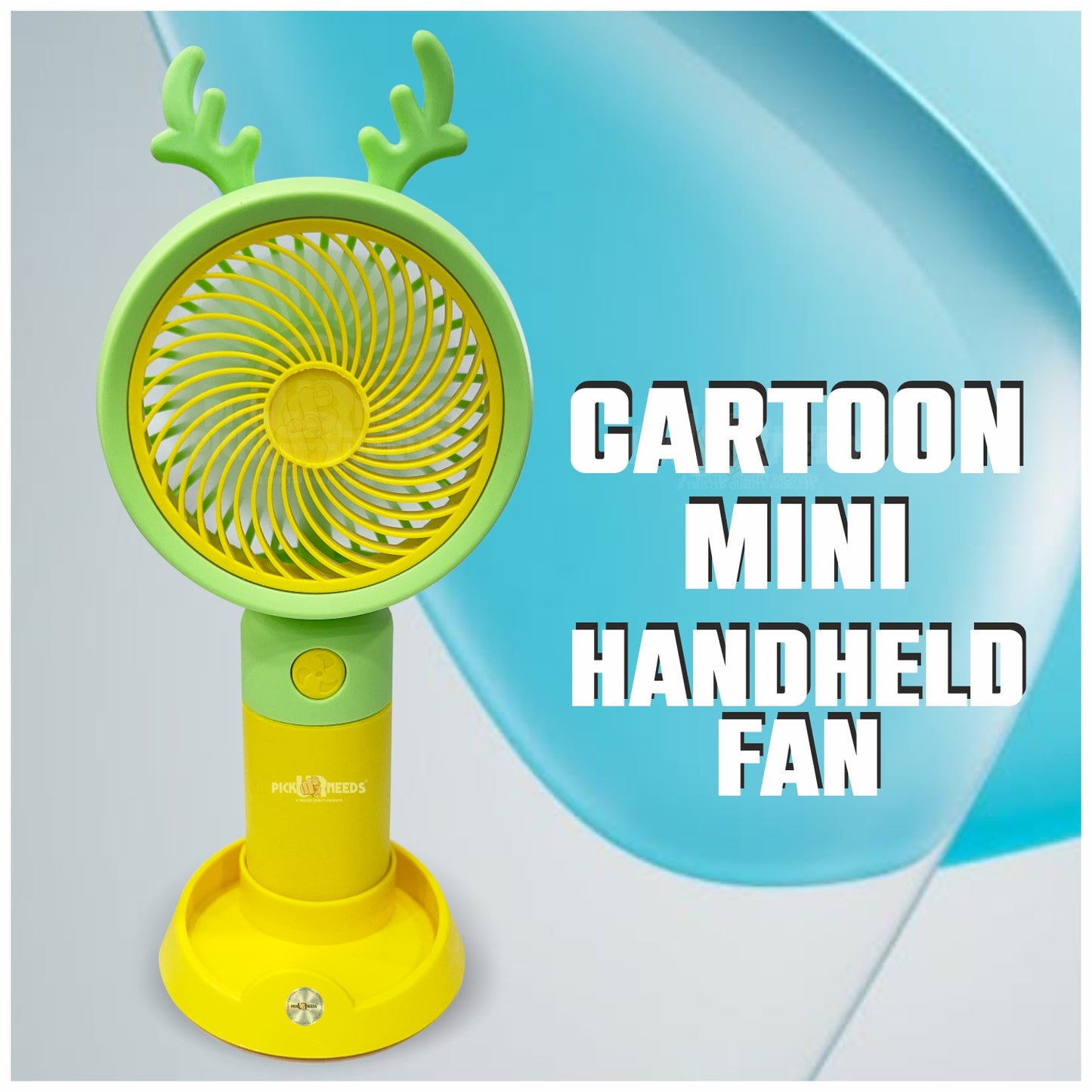 Pick Ur Needs Mini Fan Rechargeable Handheld Fan With Stand USB Charging Fan For Outdoor Usage/Camping/Travelling Mini Pocket Fan