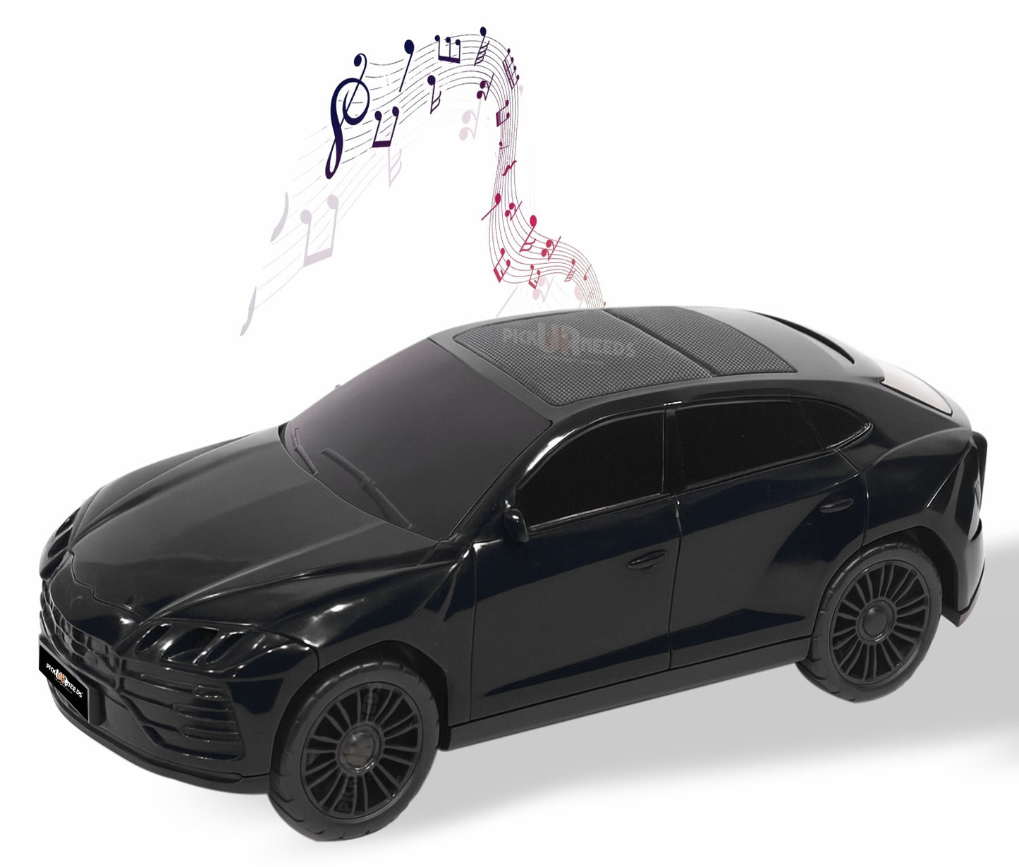 Pick Ur Needs Car-Shaped Speaker – RGB LED Light, USB/FM/SD Card, Type-C,Portable Stereo Sound 5 W Bluetooth Speaker (Black, 5.0 Channel)