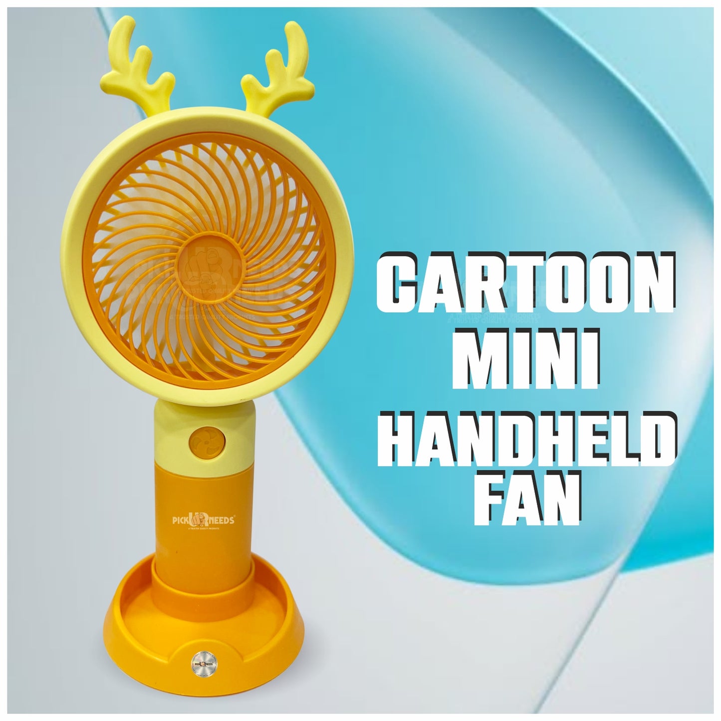 Pick Ur Needs Mini Fan Rechargeable Handheld Fan With Stand USB Charging Fan For Outdoor Usage/Camping/Travelling Mini Pocket Fan