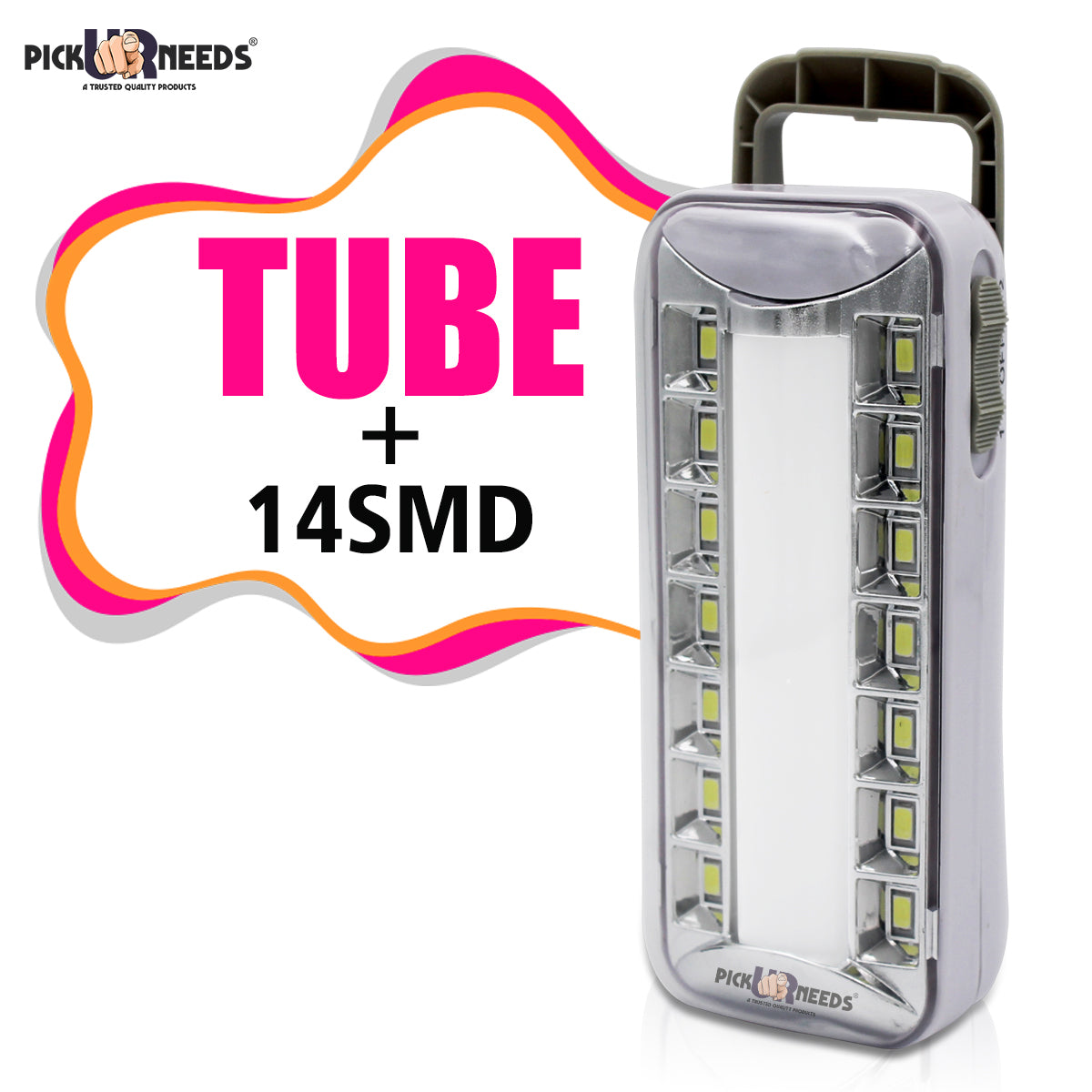 Pick Ur Needs Rechargeable 2 Tube+14 SMD Small LED Light With 6 hrs Lantern Emergency Light