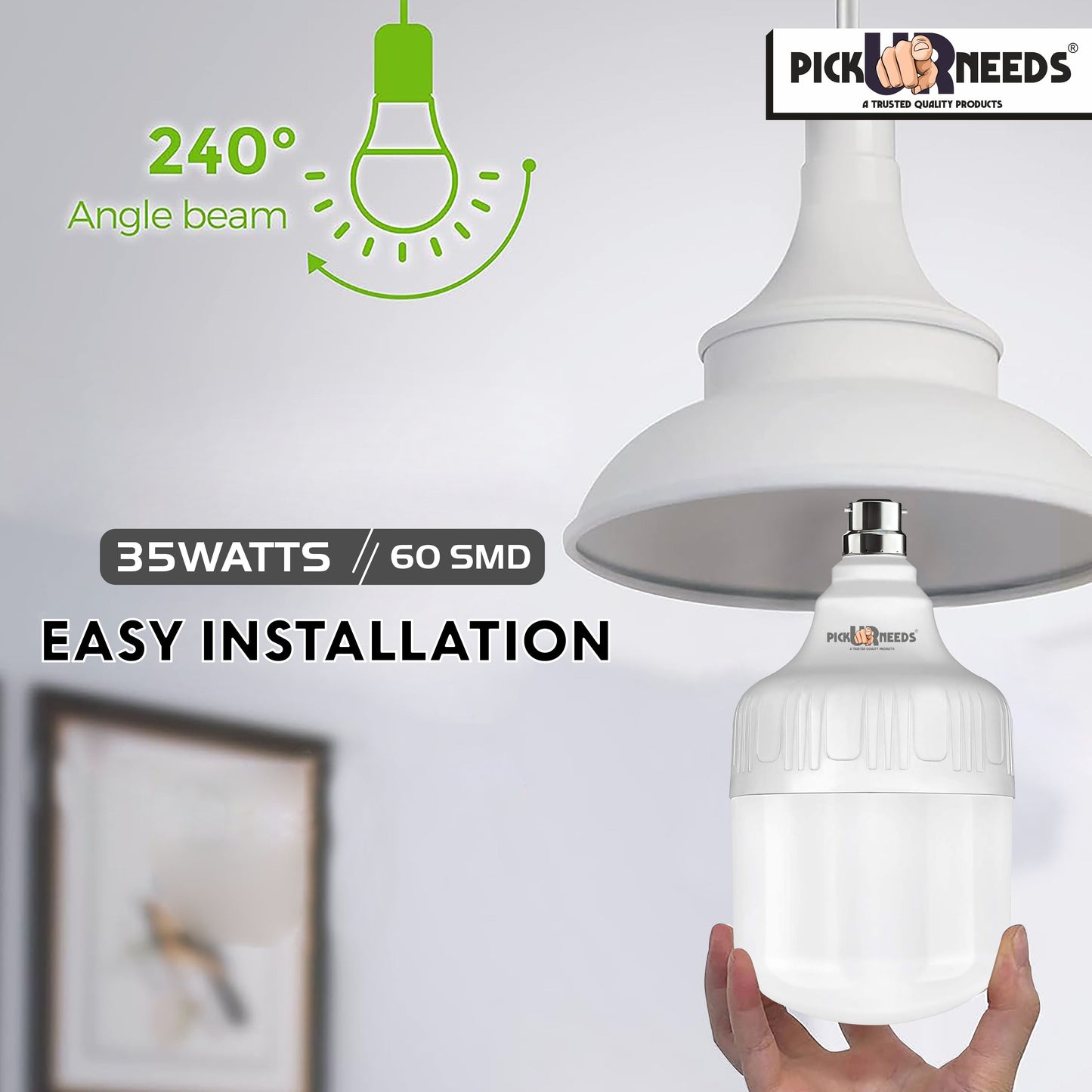 Pick Ur Needs 35 Watt High Brightness Bulb With 50 SMD LED B22 D AC Bulb 0 hrs Bulb Emergency Light (White)