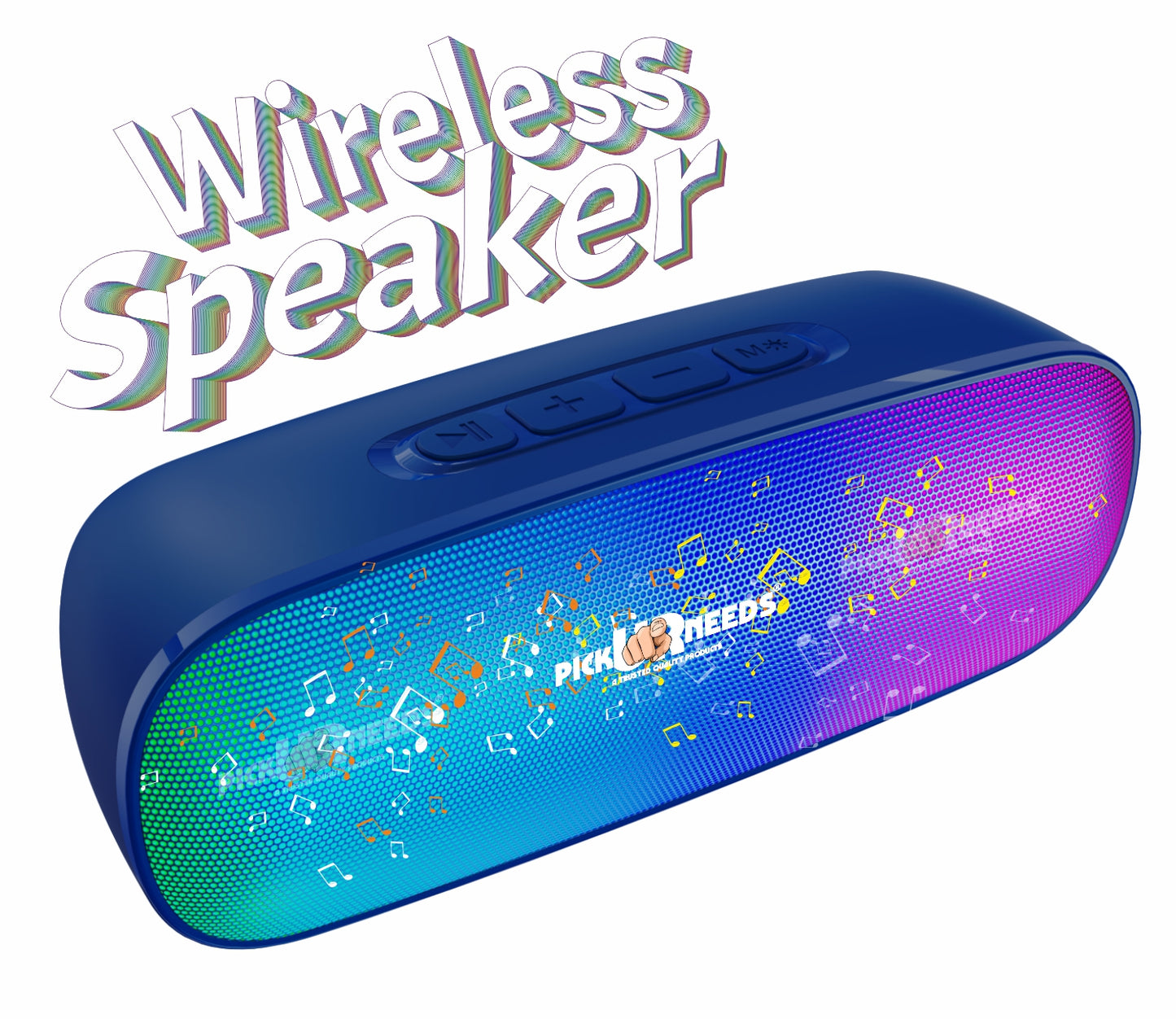 Pick Ur Needs High Quality Sound Wireless Speaker With RGB Light AUX / TF Card / USB Supported 12 W Bluetooth Speaker (Black, 5.0 Channel)