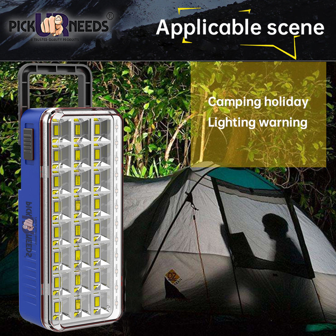 Pick Ur Needs High-Bright 24 LED with Rechargeable Emergency Floor Lantern Lamp Light