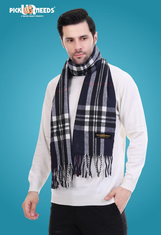 Pick Ur Needs Stylish Men’s Muffler – Warm, Soft & Trendy Winter Accessory