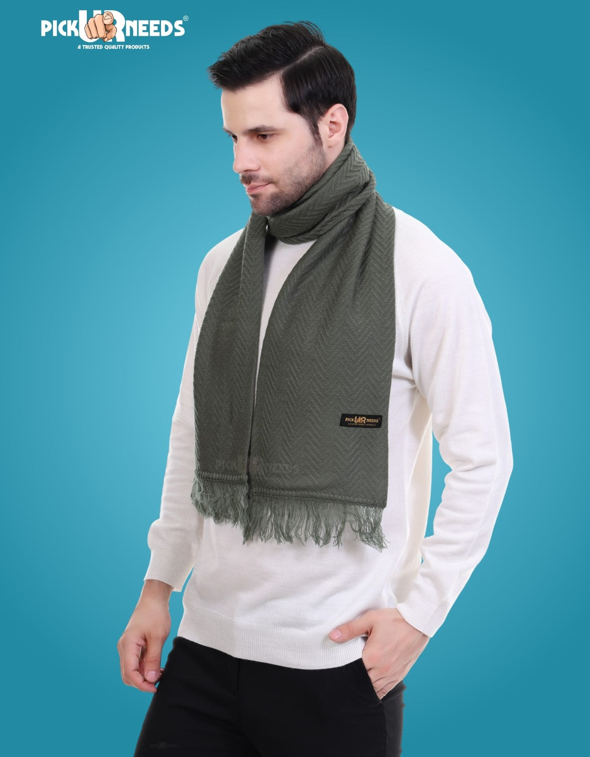 Pick Ur Needs Stylish Men’s Muffler – Warm, Soft & Trendy Winter Accessory