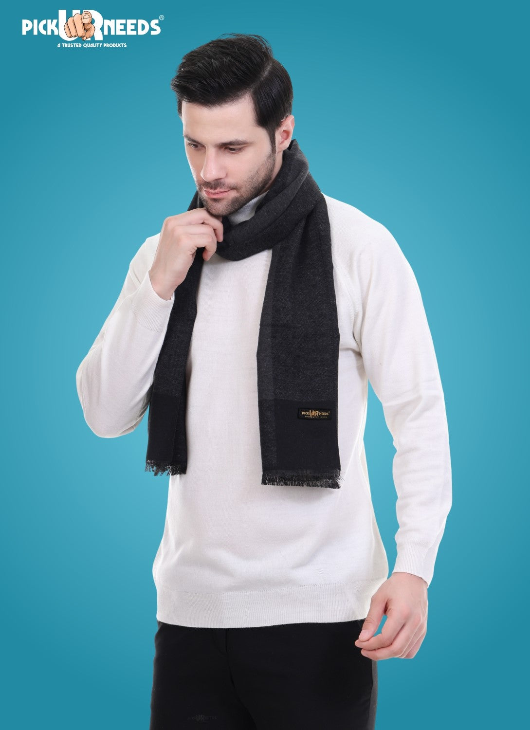 Pick Ur Needs Stylish Men’s Muffler – Warm, Soft & Trendy Winter Accessory
