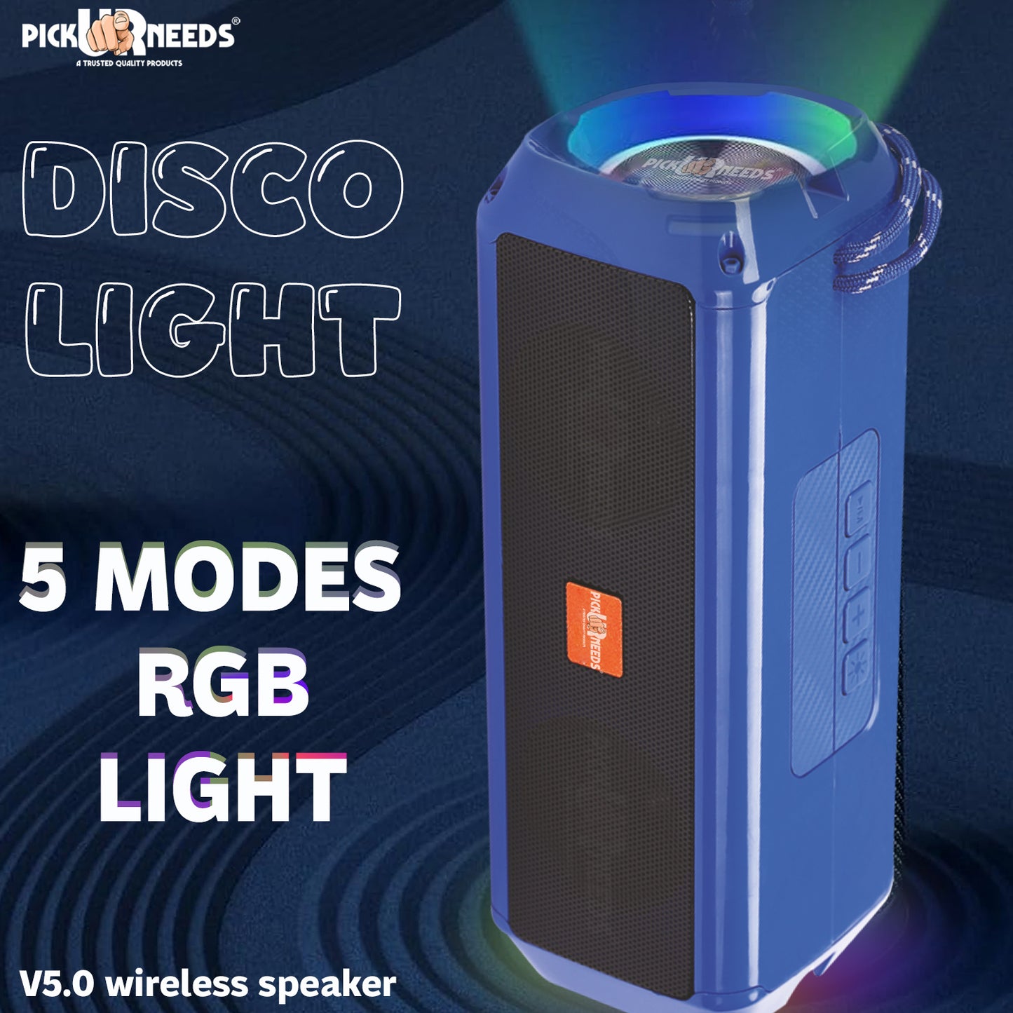 Pick Ur Needs Mini Wireless Soundbar System With RGB Disco Light TF Card / USB / Radio Support 10 W Bluetooth Speaker (White, 5.0 Channel)