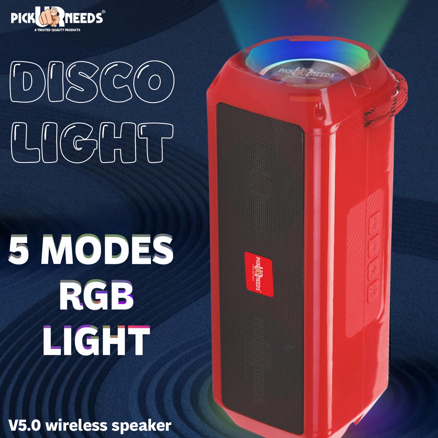 Pick Ur Needs Mini Wireless Soundbar System With RGB Disco Light TF Card / USB / Radio Support 10 W Bluetooth Speaker (White, 5.0 Channel)