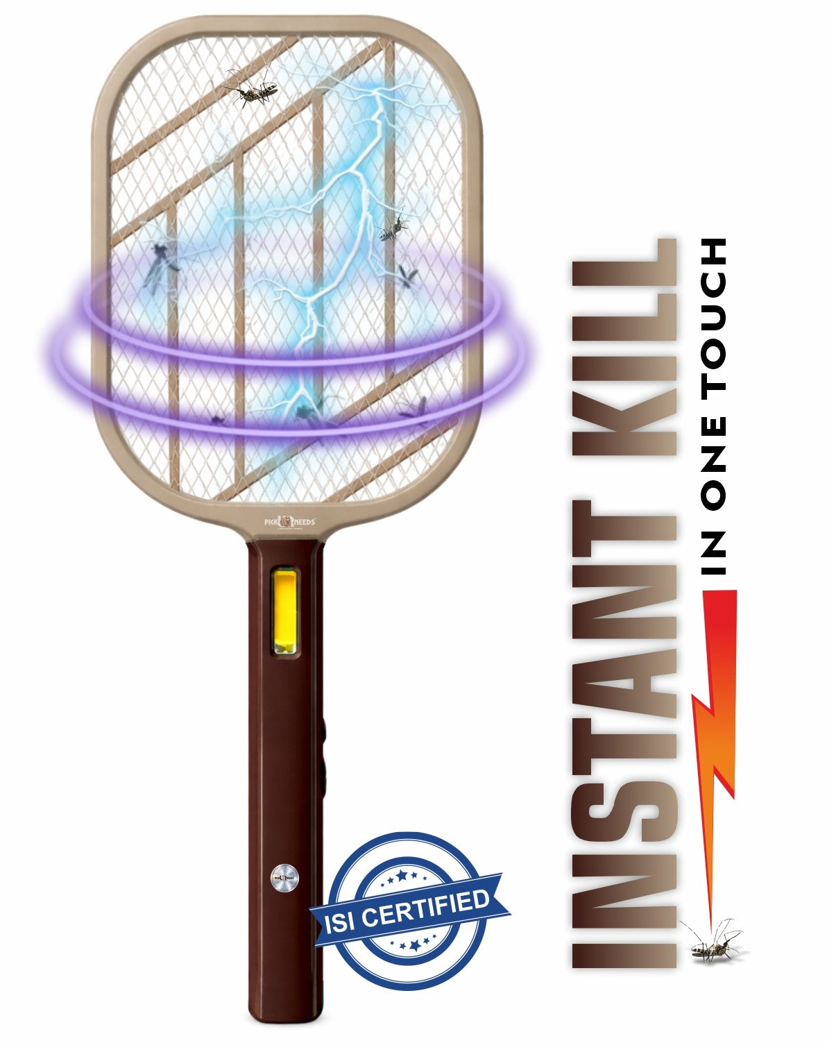 Pick Ur Needs Mosquito Bat/Racket Rechargeable Electric Insect Killer for Indoor Outdoor Use