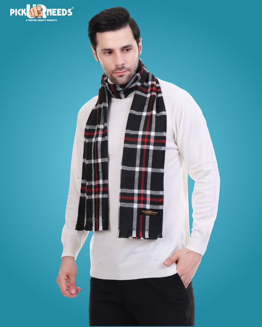 Pick Ur Needs Stylish Men’s Muffler – Warm, Soft & Trendy Winter Accessory