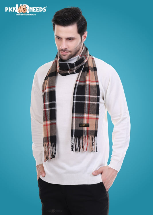 Pick Ur Needs Stylish Men’s Muffler – Warm, Soft & Trendy Winter Accessory