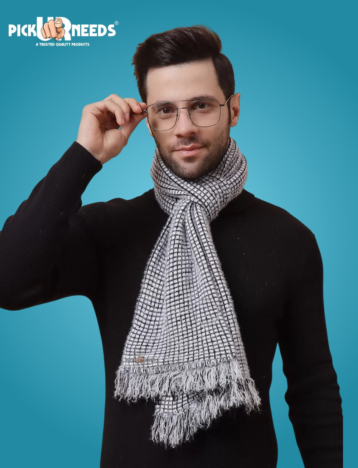 Pick Ur Needs Stylish Men’s Muffler – Warm, Soft & Trendy Winter Accessory