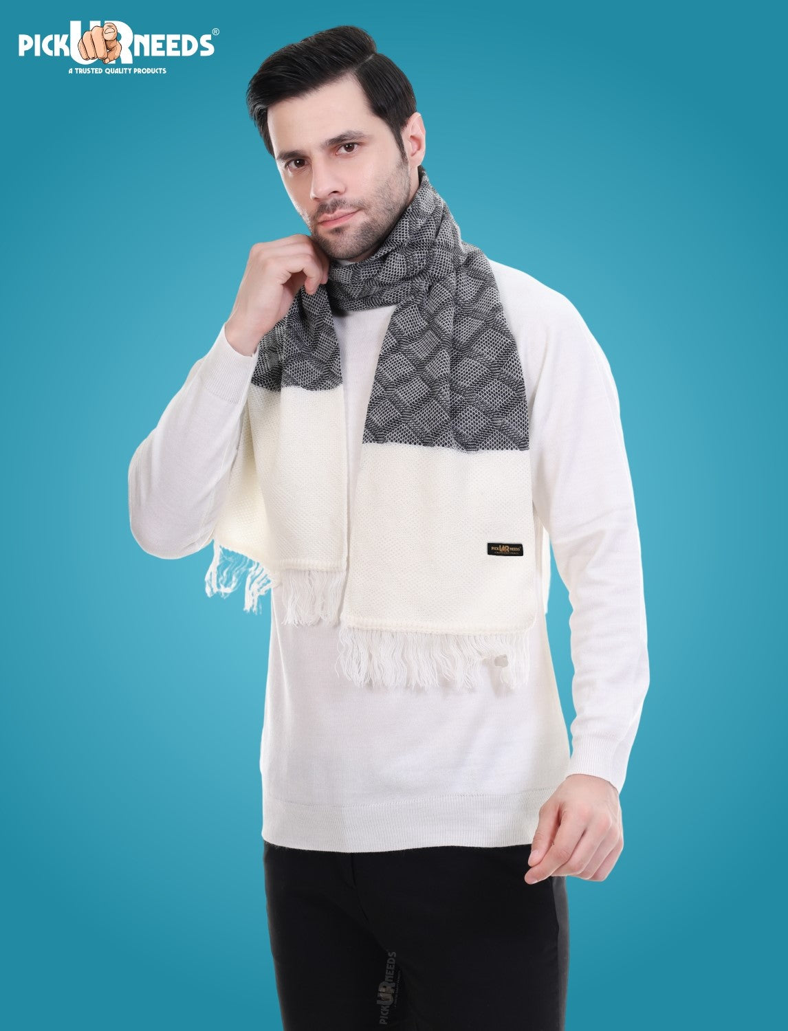 Pick Ur Needs Stylish Men’s Muffler – Warm, Soft & Trendy Winter Accessory