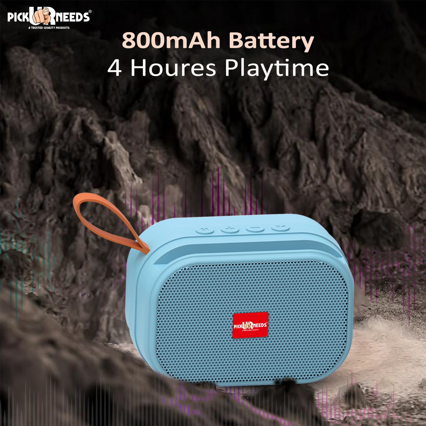 Pick Ur Needs Wireless 2 Side Loud Speaker With USB / TF Card Support 5 W Bluetooth Speaker (Blue, 5.0 Channel)
