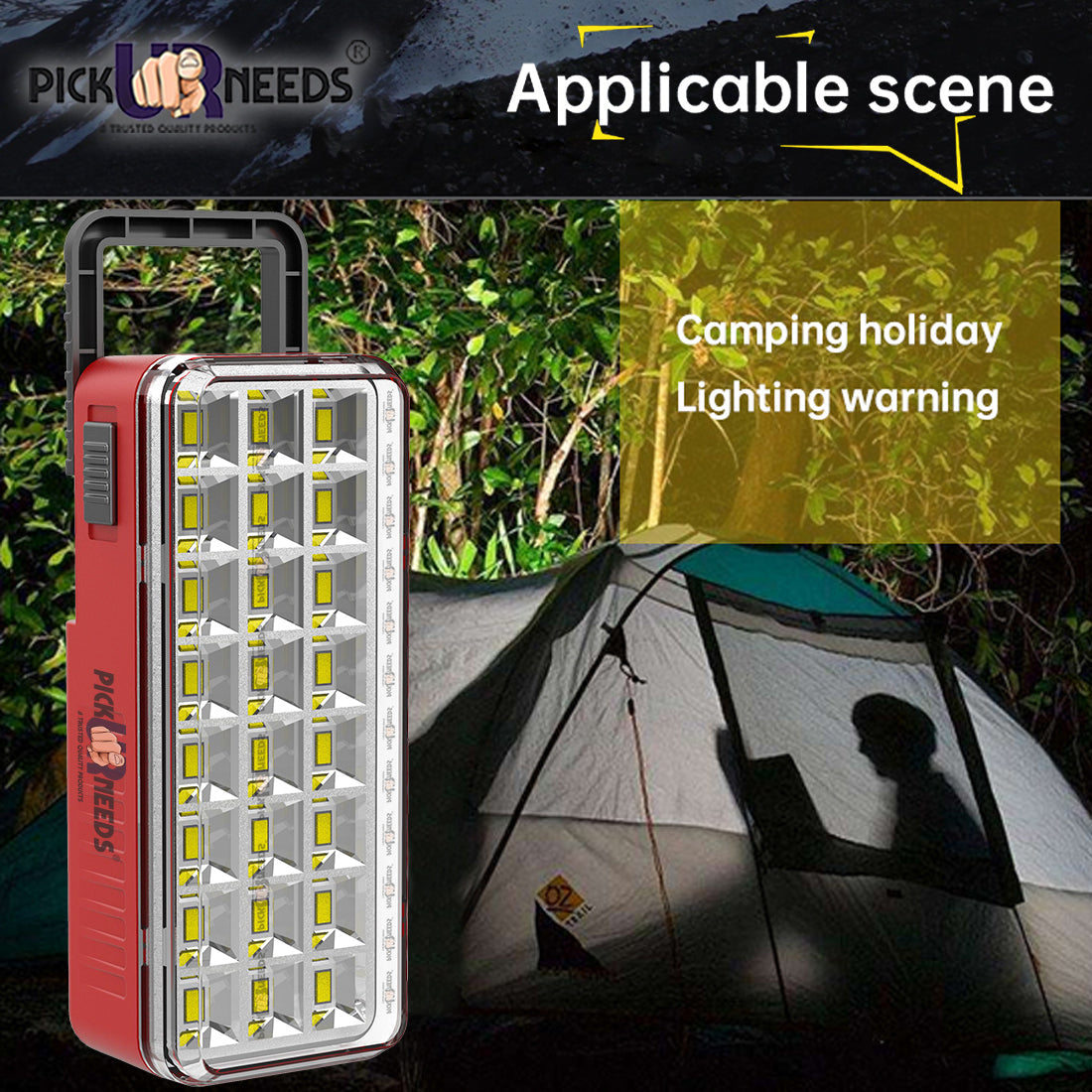 Pick Ur Needs High-Bright 24 LED with Rechargeable Emergency Floor Lantern Lamp Light