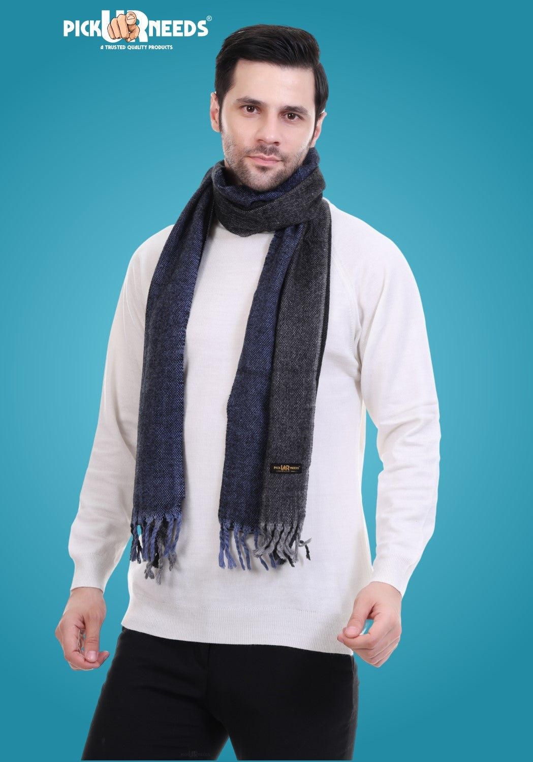 Pick Ur Needs Stylish Men’s Muffler – Warm, Soft & Trendy Winter Accessory