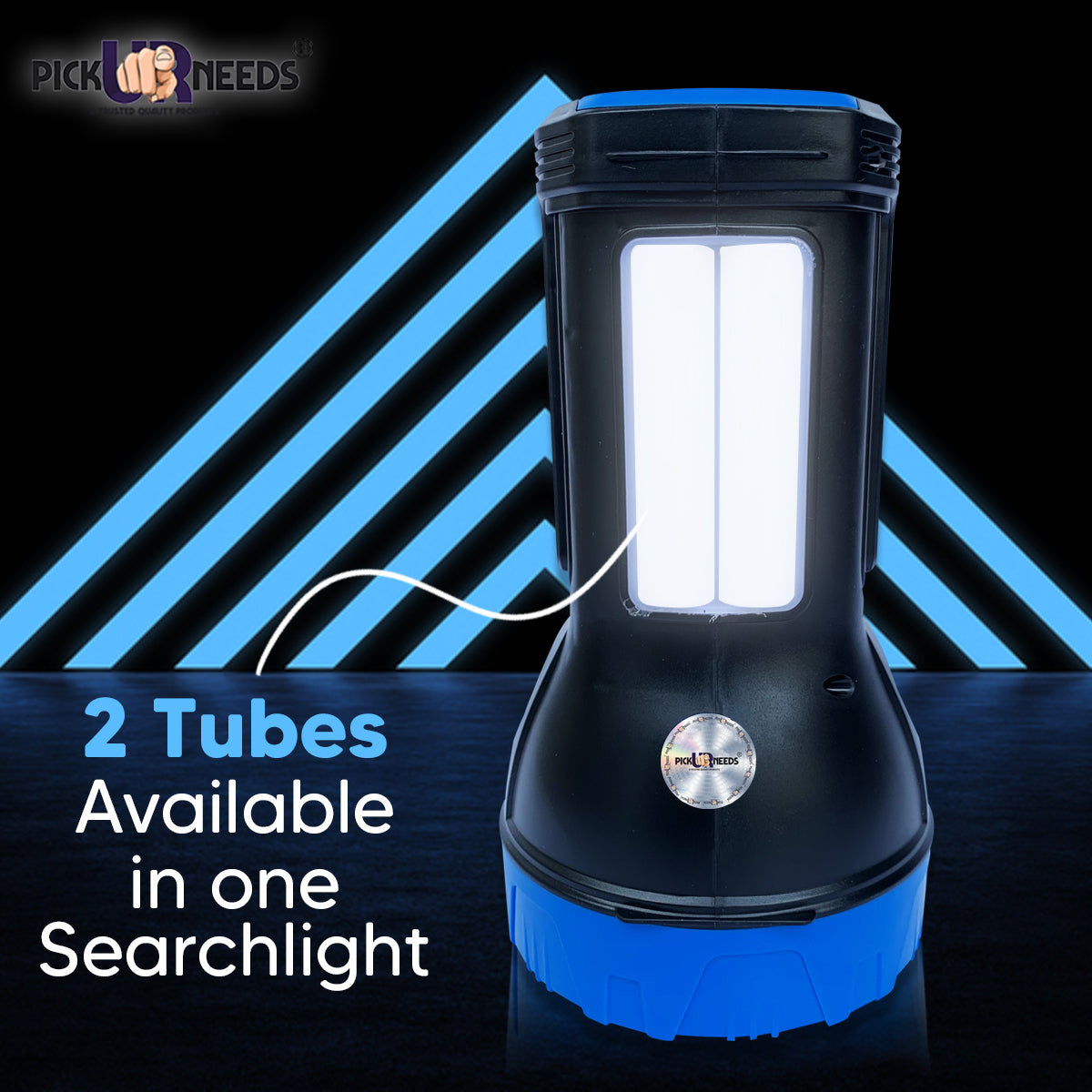 Pick Ur Needs 50 Watt+2 Tube ABS Quality Ultra Bright Rechargeable Long Range Torch 6 hrs Torch Emergency Light (Orange)