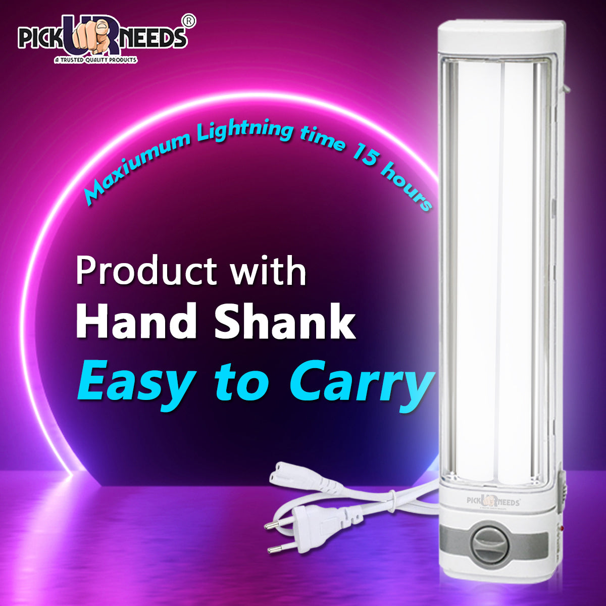 Pick Ur Needs Rechargeable 60 Watt Long Size Tube Home Delight Rechargeable Long Tube Light With 8 hrs Lantern Emergency Light