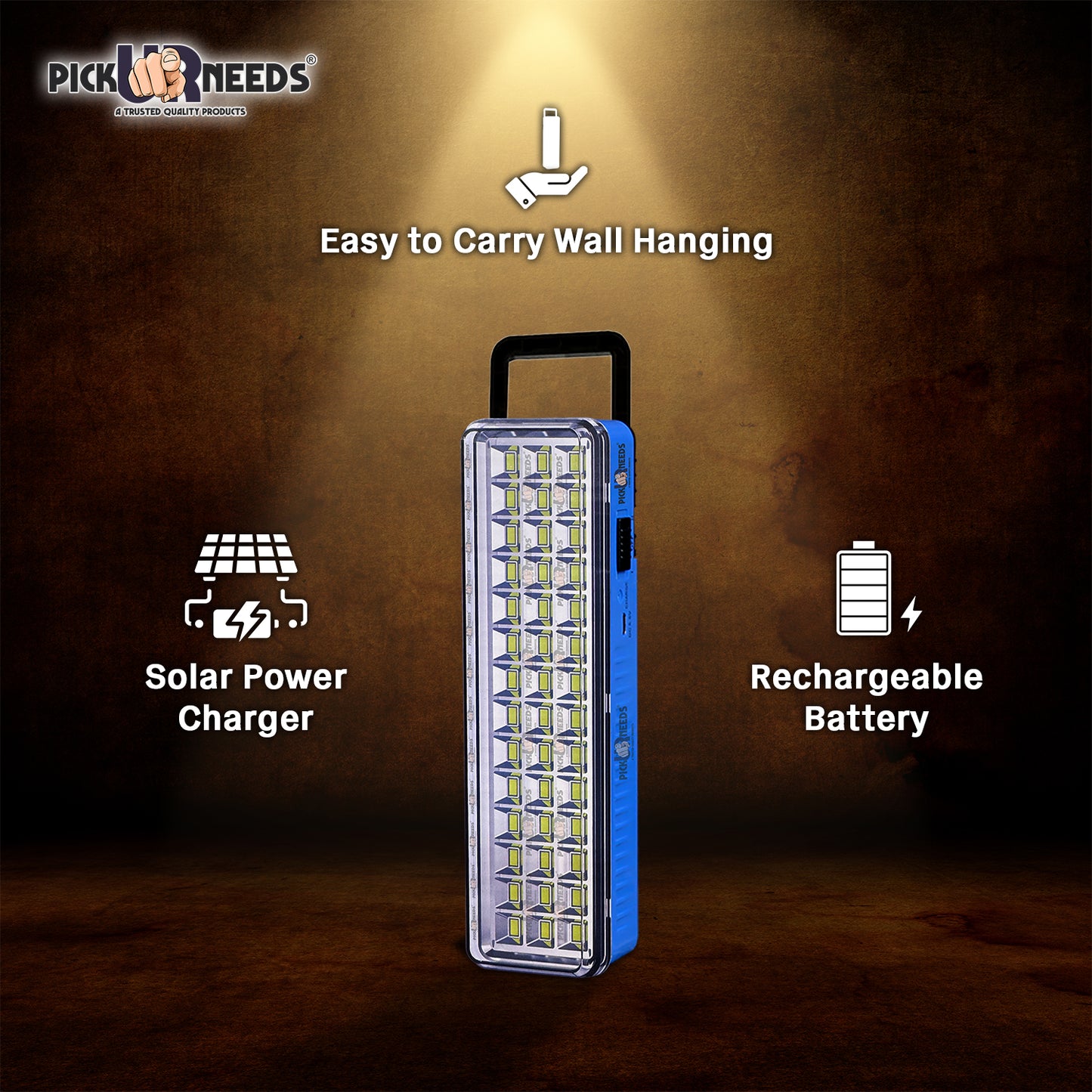 Pick Ur Needs Rechargeable 42 LED Mini Light With InBuilt Solar Panel Emergency Lantern Light