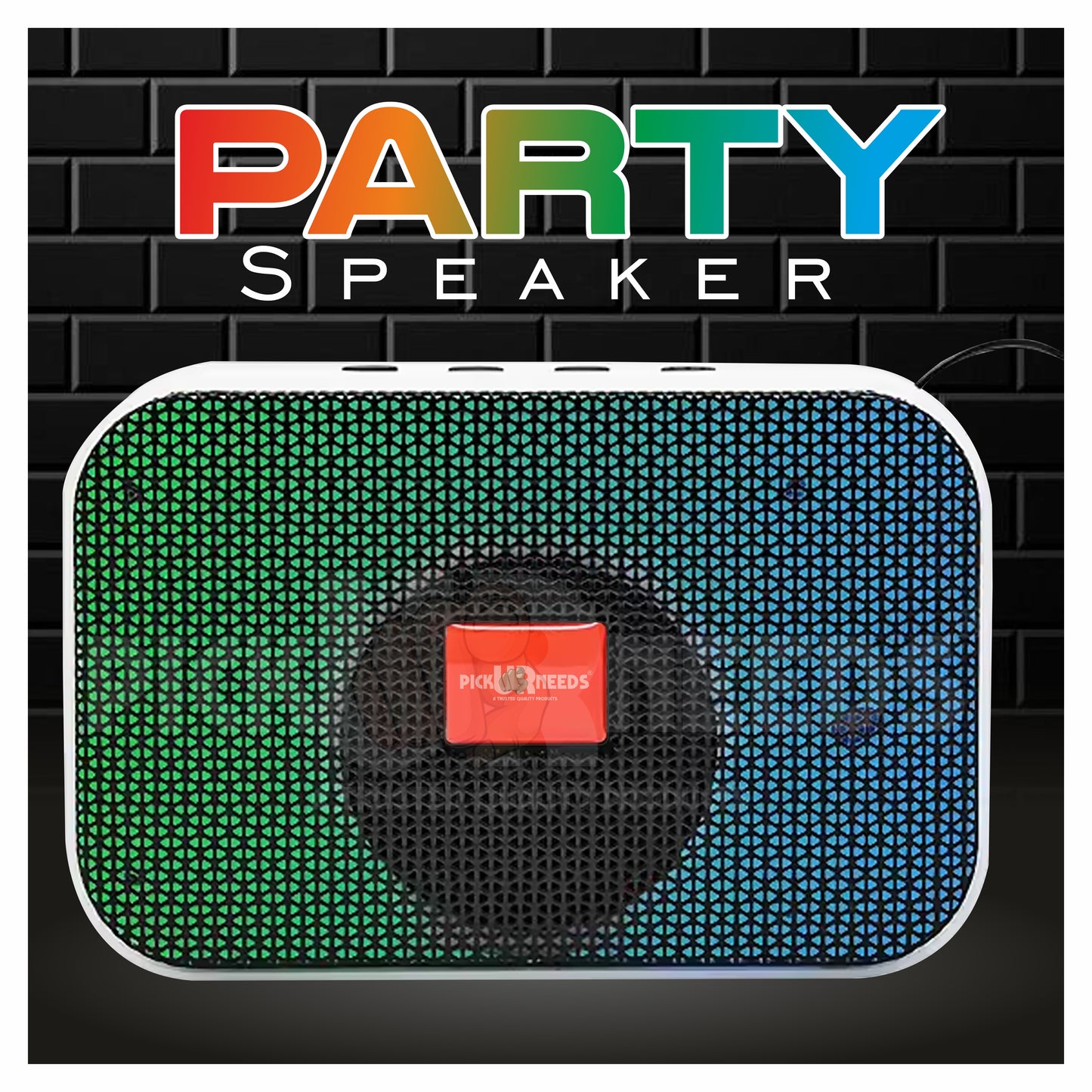 Pick Ur Needs Portable Wireless Speakers With Disco RGB Light TF Card / USB Device Supported 5 W Bluetooth Speaker (Black, 5.0 Channel)