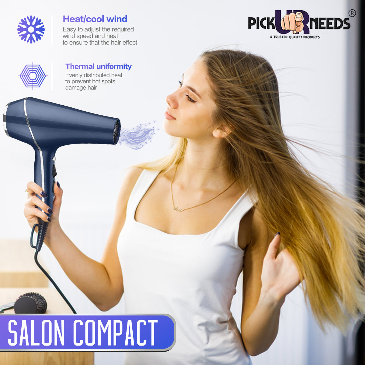 Pick Ur Needs Professional Stylish Hair Dryer With Over Heat Protection Hot And Cold Dryer Hair Dryer (5000 W, Green)