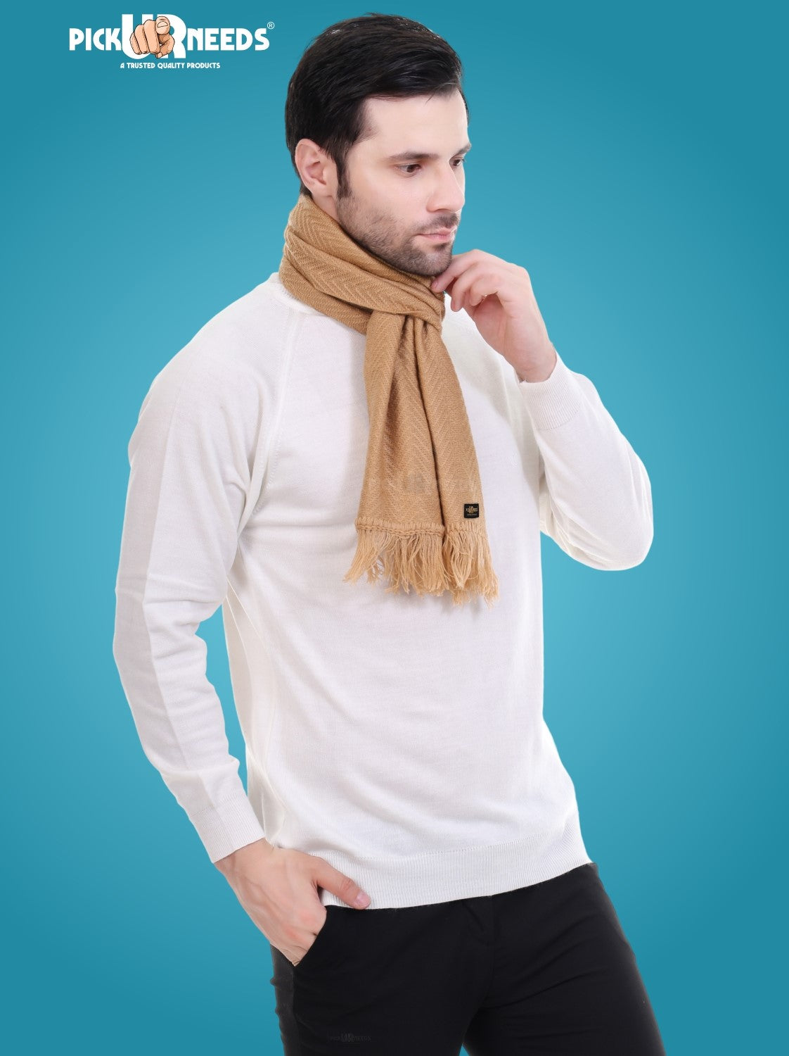 Pick Ur Needs Stylish Men’s Muffler – Warm, Soft & Trendy Winter Accessory