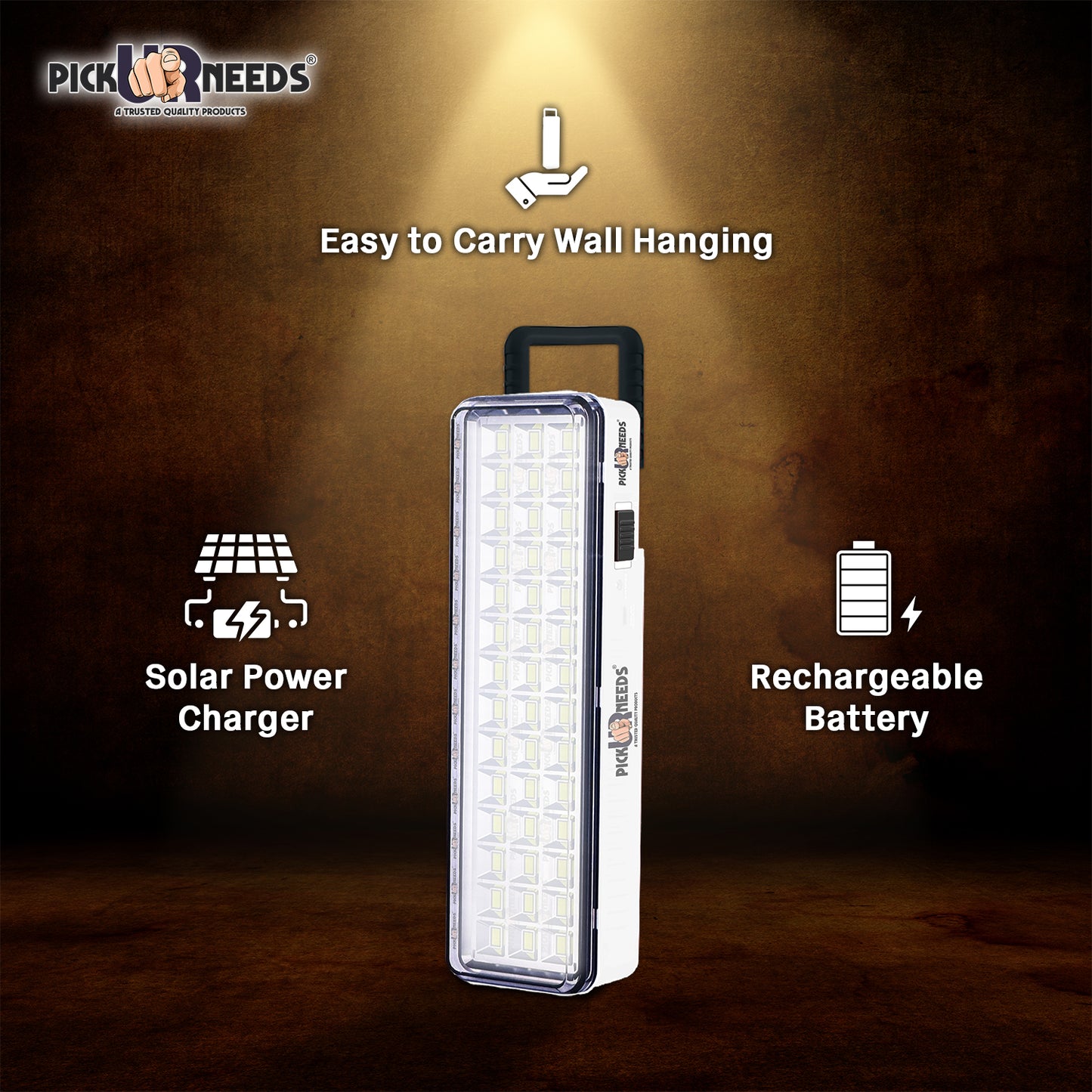 Pick Ur Needs Rechargeable 42 LED Mini Light With InBuilt Solar Panel Emergency Lantern Light