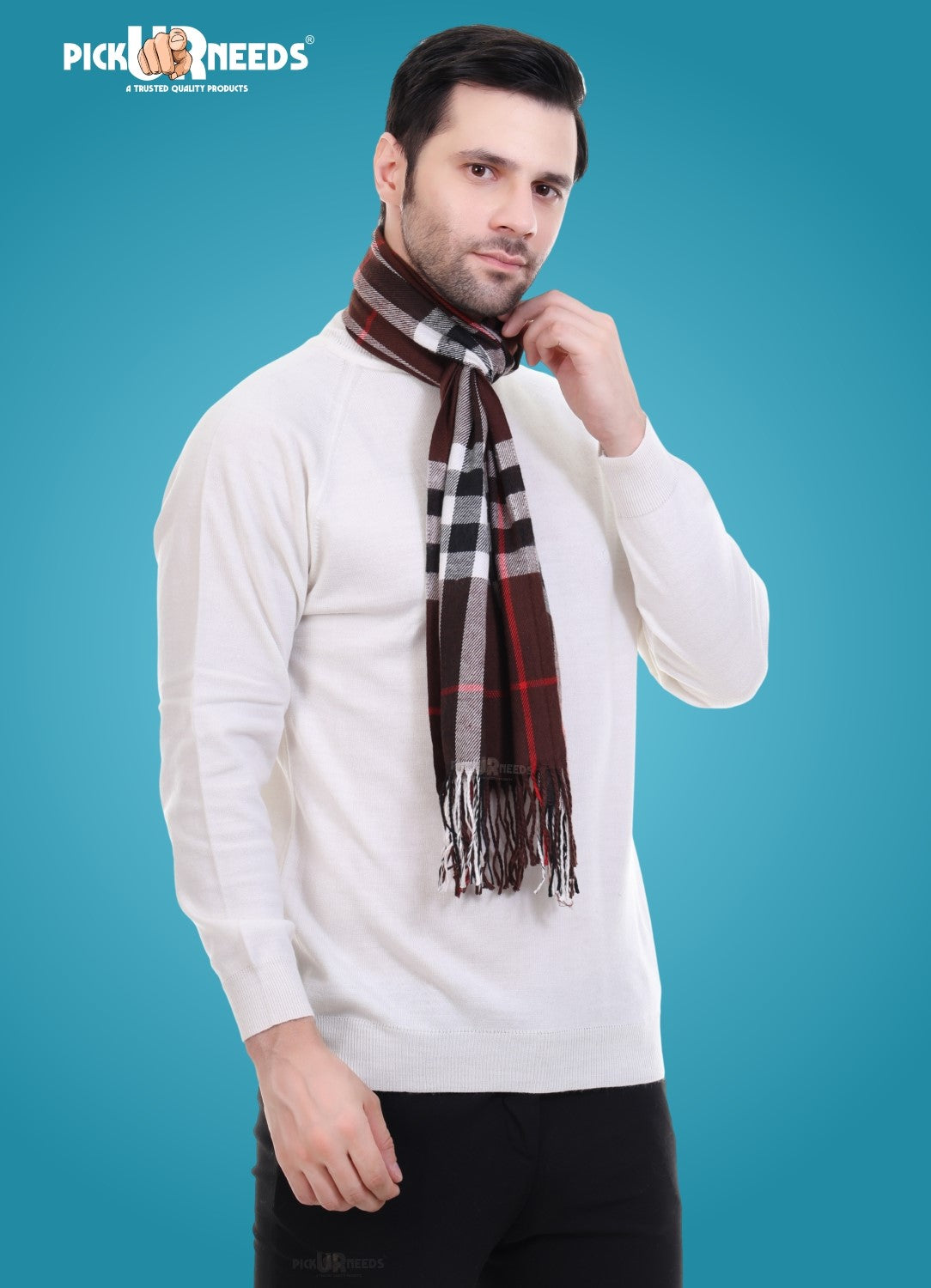 Pick Ur Needs Stylish Men’s Muffler – Warm, Soft & Trendy Winter Accessory