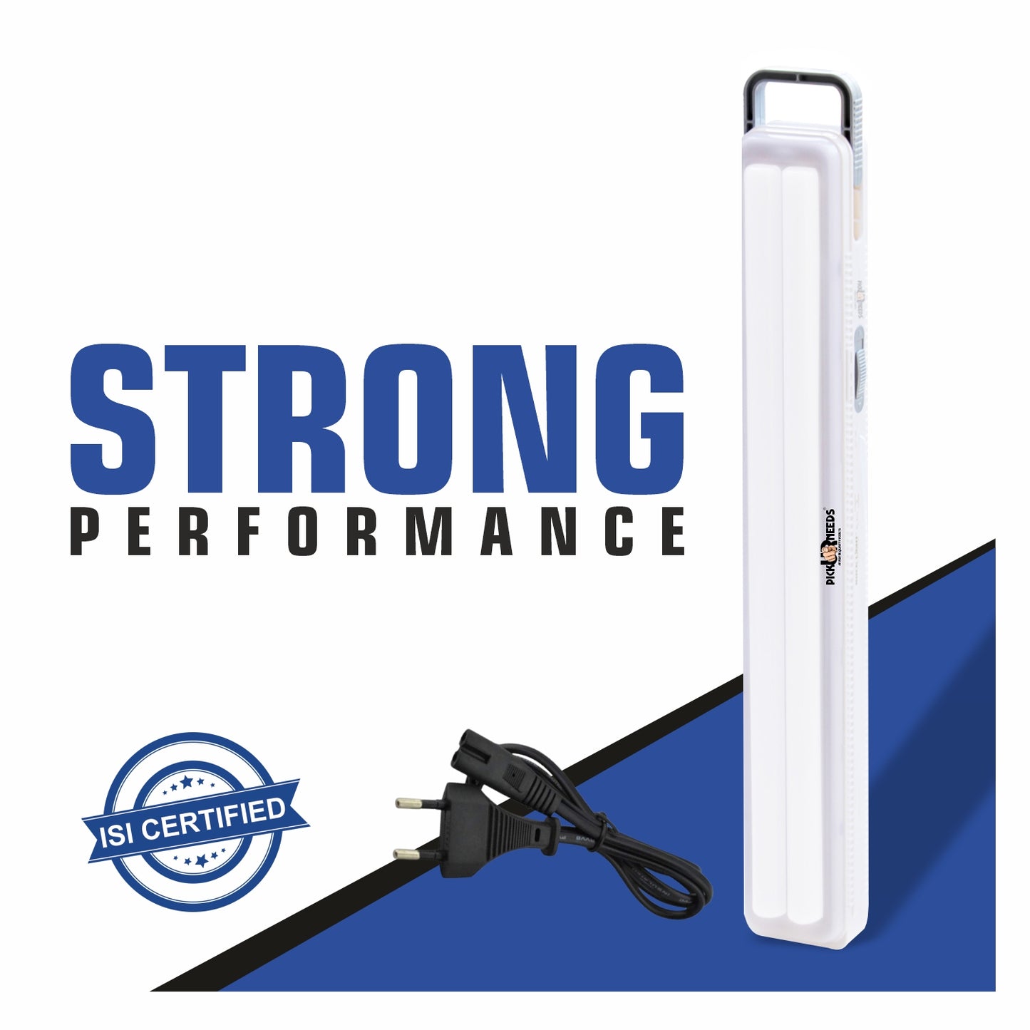 Pick Ur Needs Home Delight Rechargeable Long Tube 15-Hours LED Light 15 hrs Lantern Emergency Light (White)