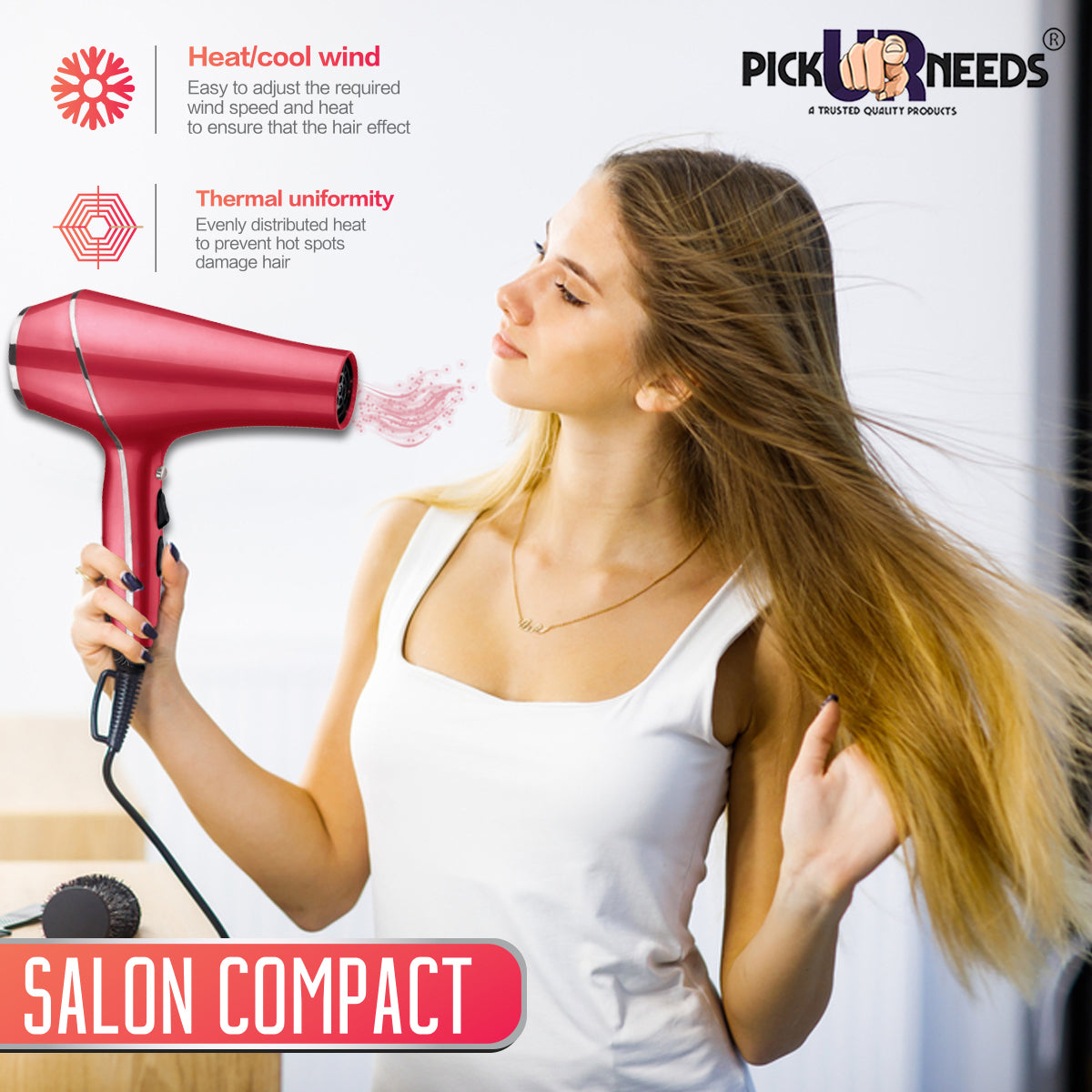 Pick Ur Needs Professional Stylish Hair Dryer With Over Heat Protection Hot And Cold Dryer Hair Dryer (5000 W, Green)