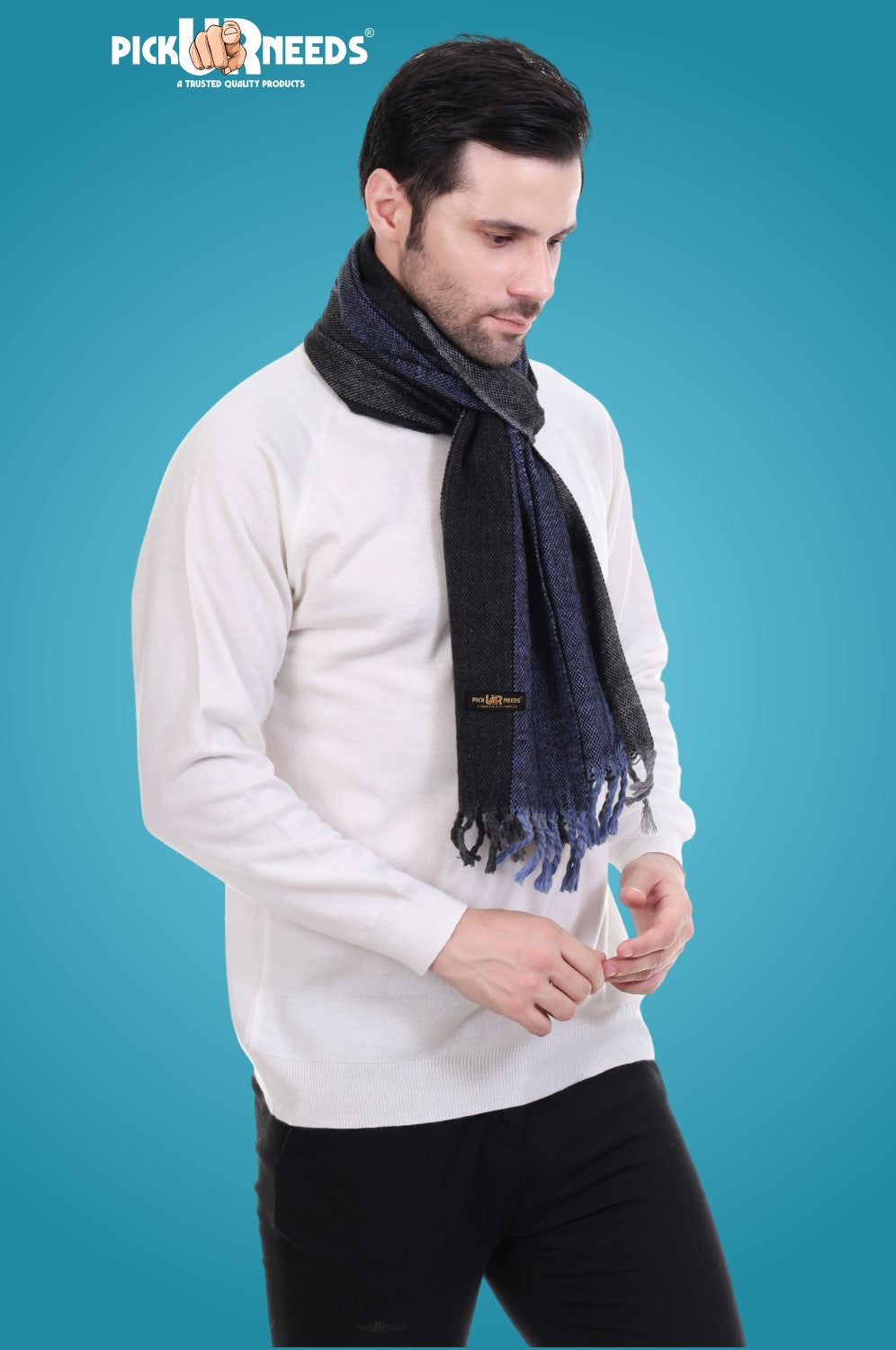Pick Ur Needs Stylish Men’s Muffler – Warm, Soft & Trendy Winter Accessory