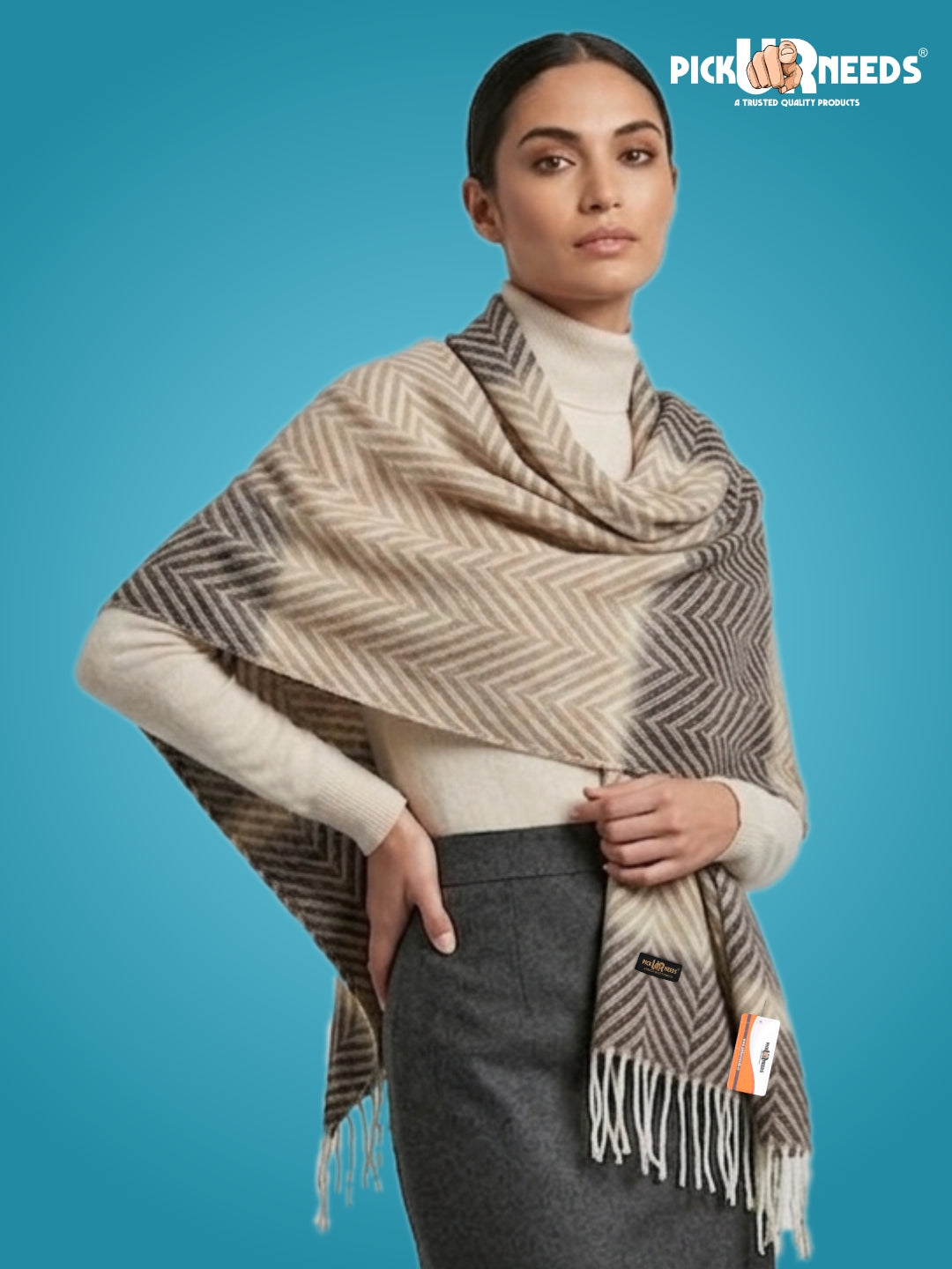 Pick Ur Needs Women's Designer Shawl Cozy Winter Wrap Soft Lightweight Shawl for Office & Travel