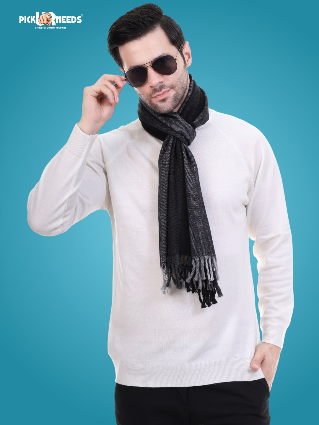 Pick Ur Needs Stylish Men’s Muffler – Warm, Soft & Trendy Winter Accessory