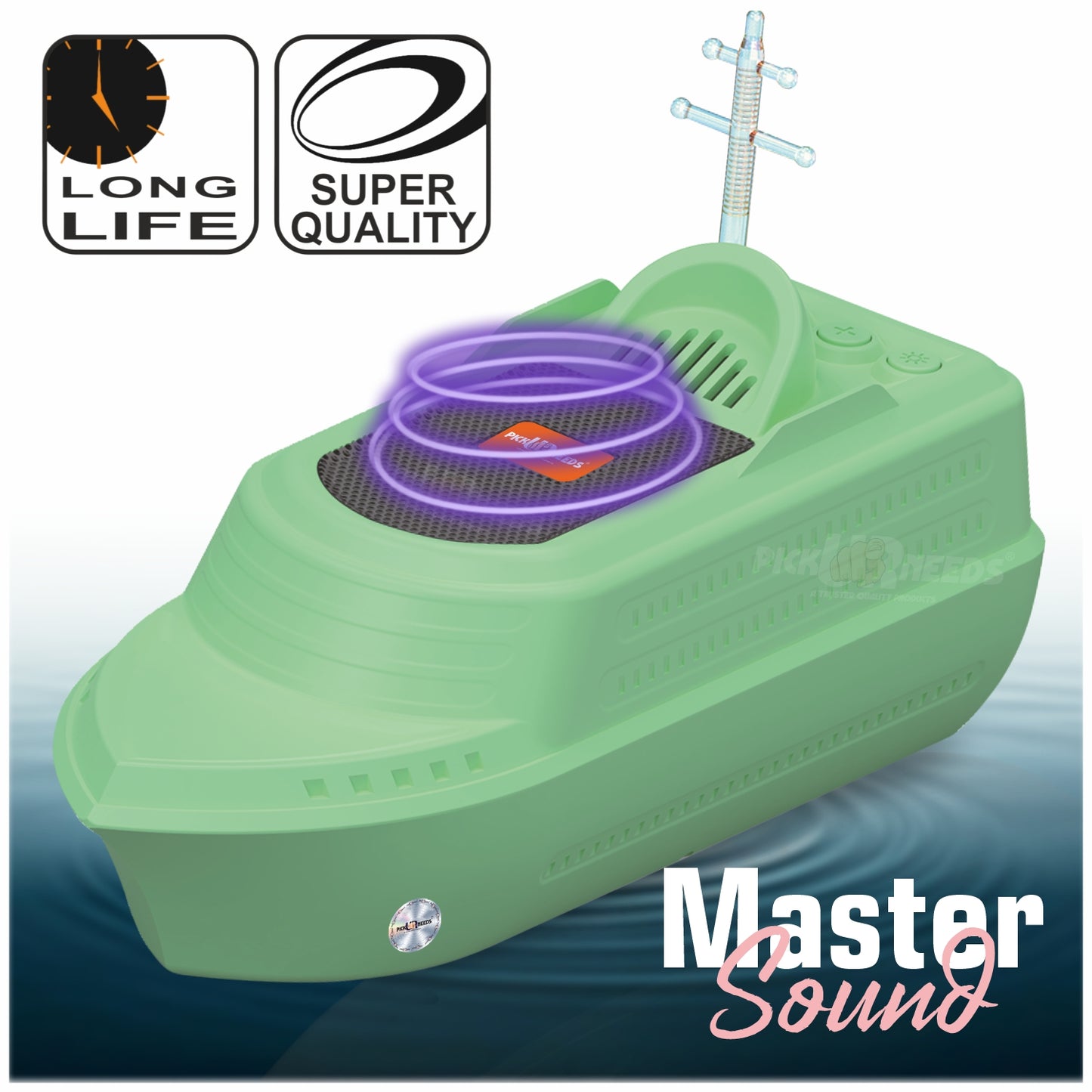 Pick Ur Needs 10W Portable Wireless Speaker 6H Playtime, 1200mAh Battery, USB Port, Parties 10 W Bluetooth Speaker (Green, 5.0 Channel)