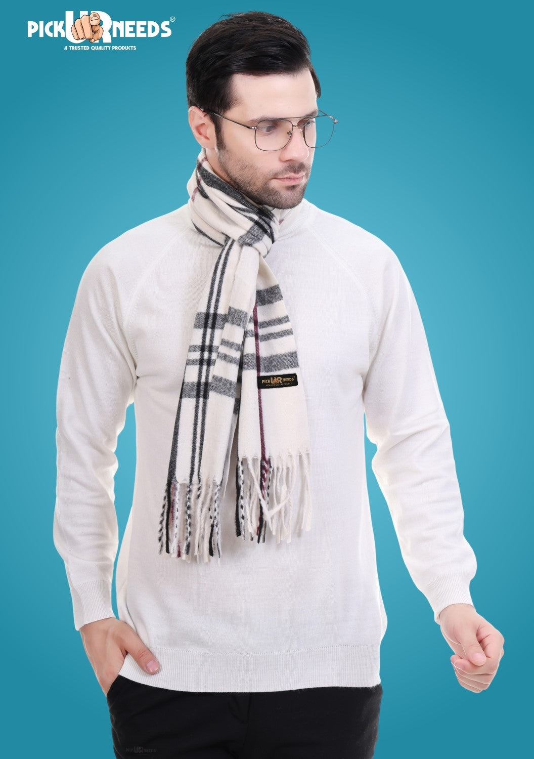 Pick Ur Needs Stylish Men’s Muffler – Warm, Soft & Trendy Winter Accessory