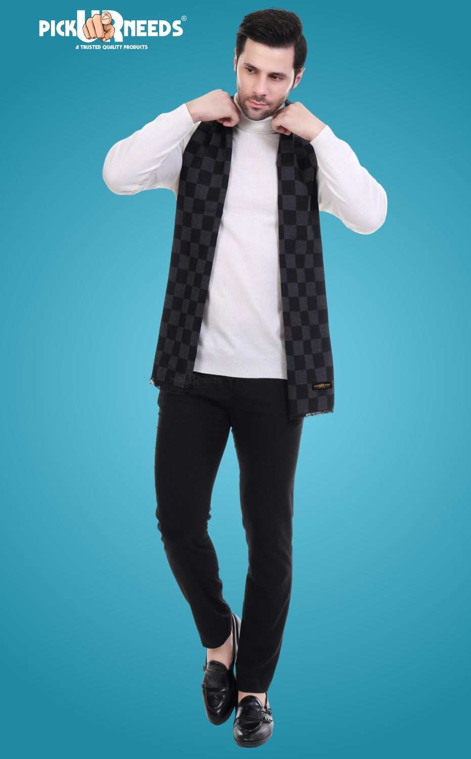 Pick Ur Needs Stylish Men’s Muffler – Warm, Soft & Trendy Winter Accessory