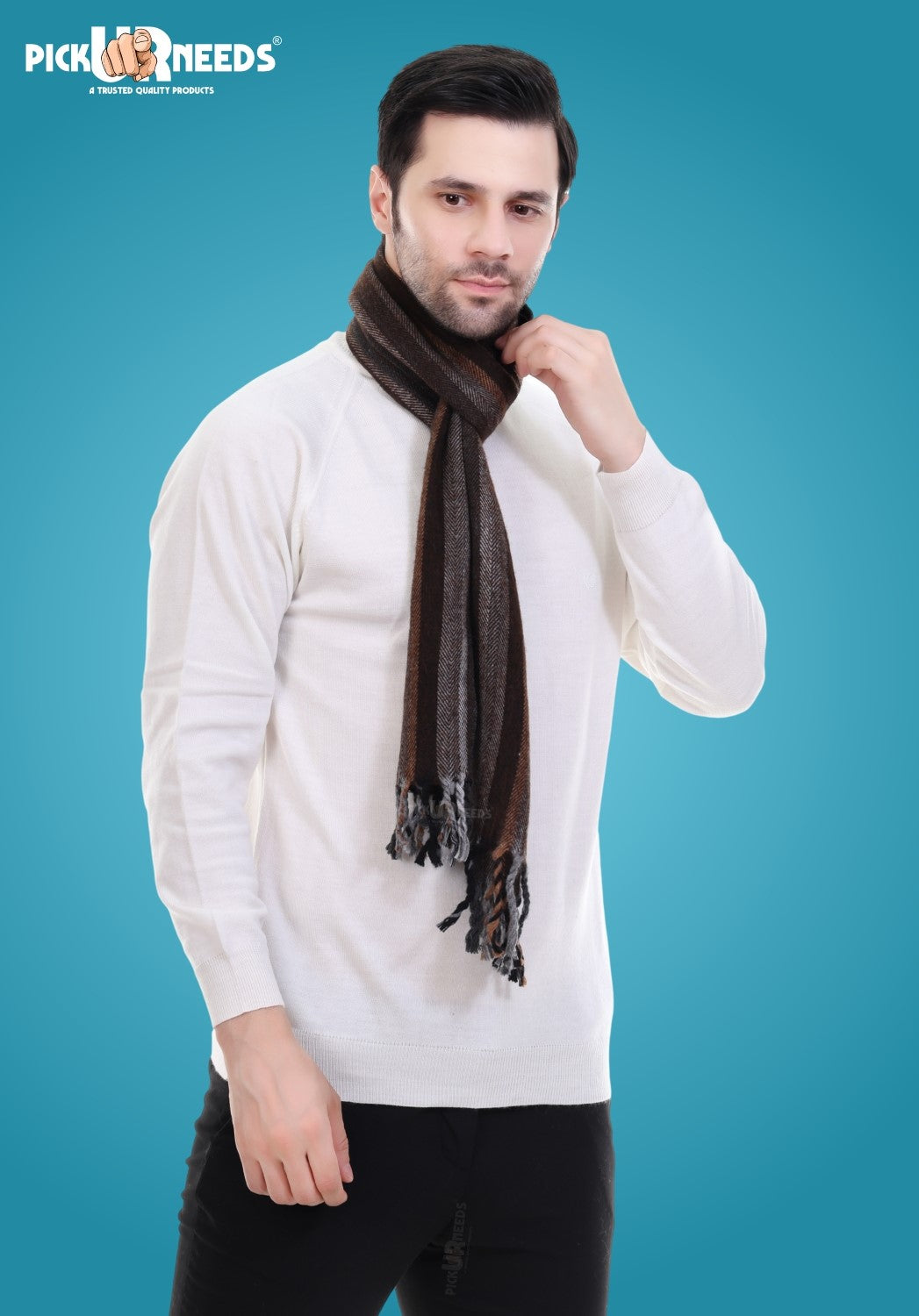 Pick Ur Needs Stylish Men’s Muffler – Warm, Soft & Trendy Winter Accessory
