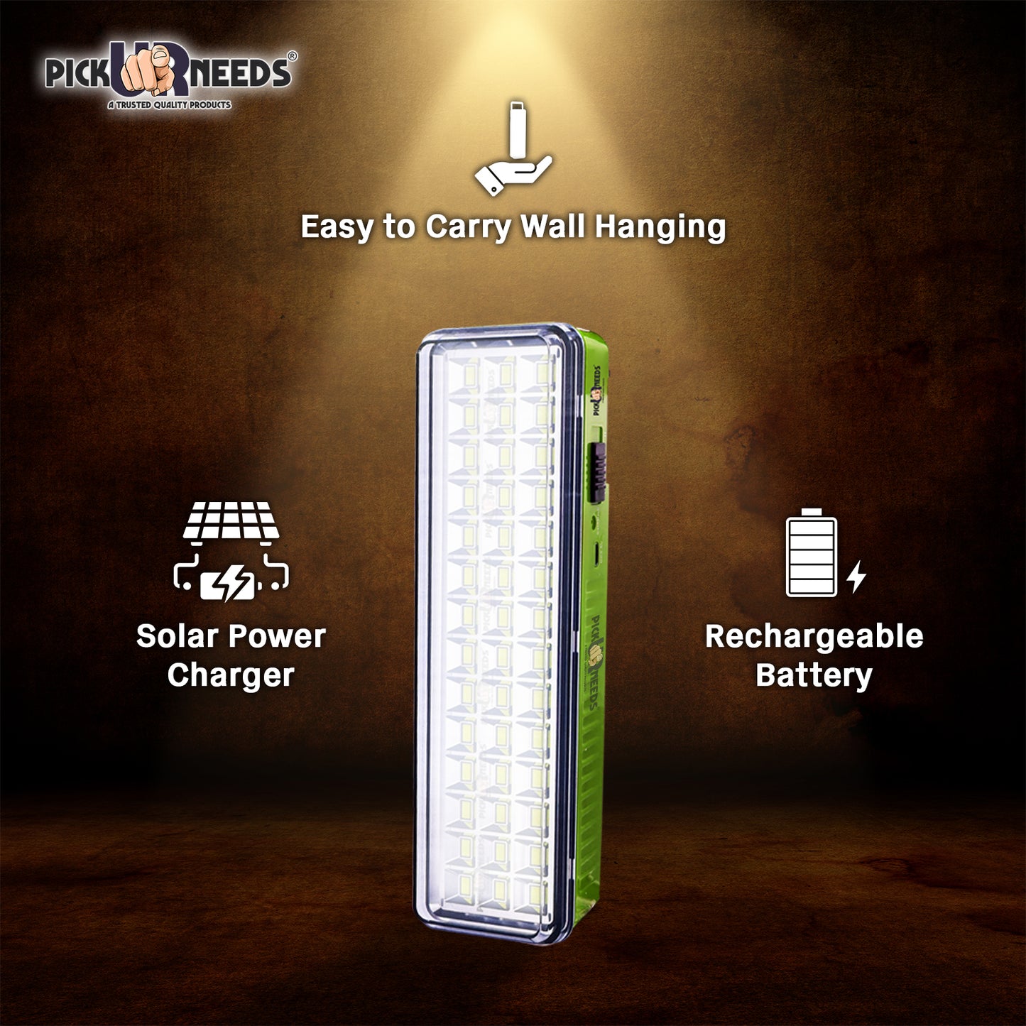Pick Ur Needs Rechargeable 42 LED Mini Light With InBuilt Solar Panel Emergency Lantern Light