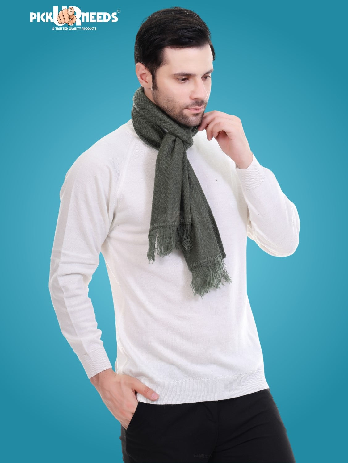 Pick Ur Needs Stylish Men’s Muffler – Warm, Soft & Trendy Winter Accessory