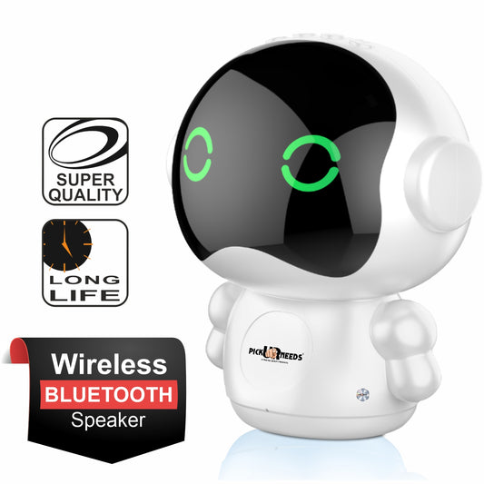 Pick Ur Needs Rechargeable Wireless Mini DJ Bluetooth Speaker HiFi Bass, LED Lights, 800mAh Battery, USB/TF Card/TWS Playback