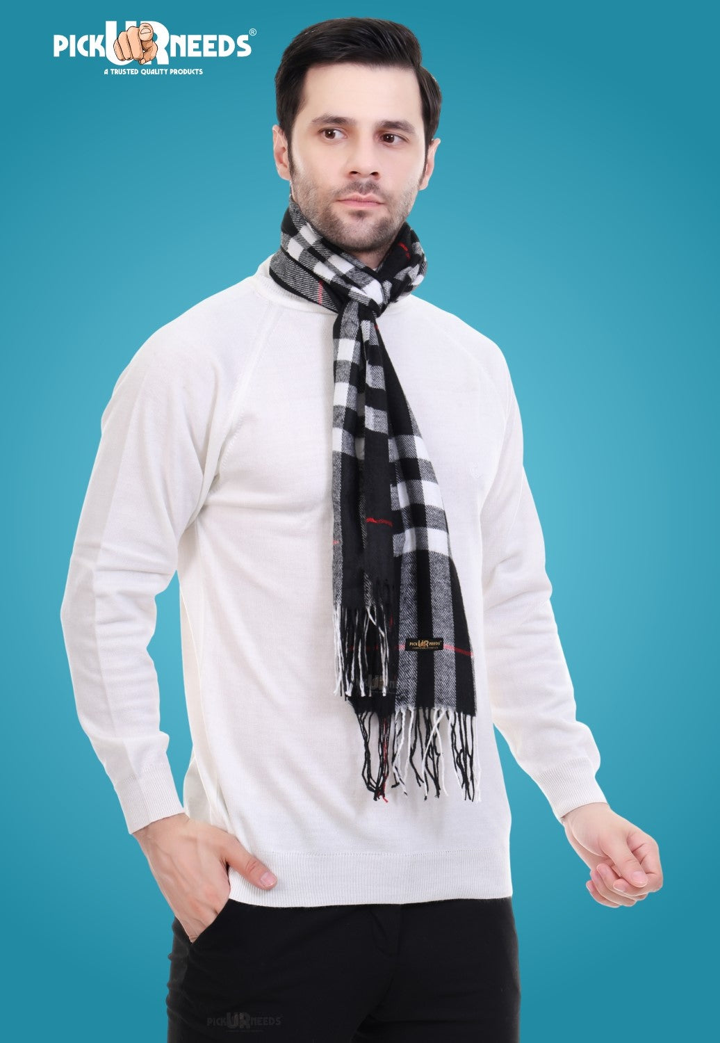 Pick Ur Needs Stylish Men’s Muffler – Warm, Soft & Trendy Winter Accessory