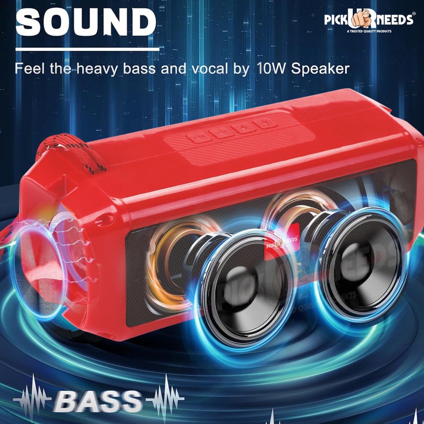 Pick Ur Needs Mini Wireless Soundbar System With RGB Disco Light TF Card / USB / Radio Support 10 W Bluetooth Speaker (White, 5.0 Channel)