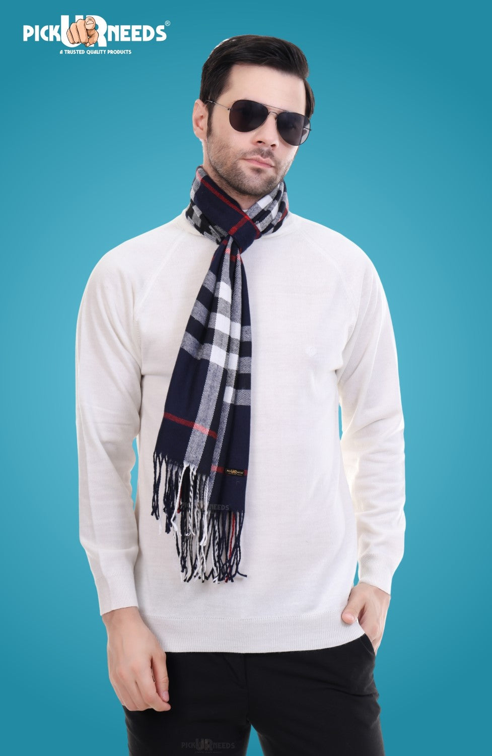 Pick Ur Needs Stylish Men’s Muffler – Warm, Soft & Trendy Winter Accessory