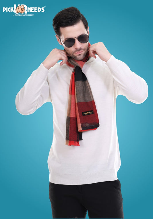 Pick Ur Needs Stylish Men’s Muffler – Warm, Soft & Trendy Winter Accessory